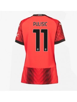 AC Milan Christian Pulisic #11 Replika Hemmakläder Dam 2023-24 Kortärmad